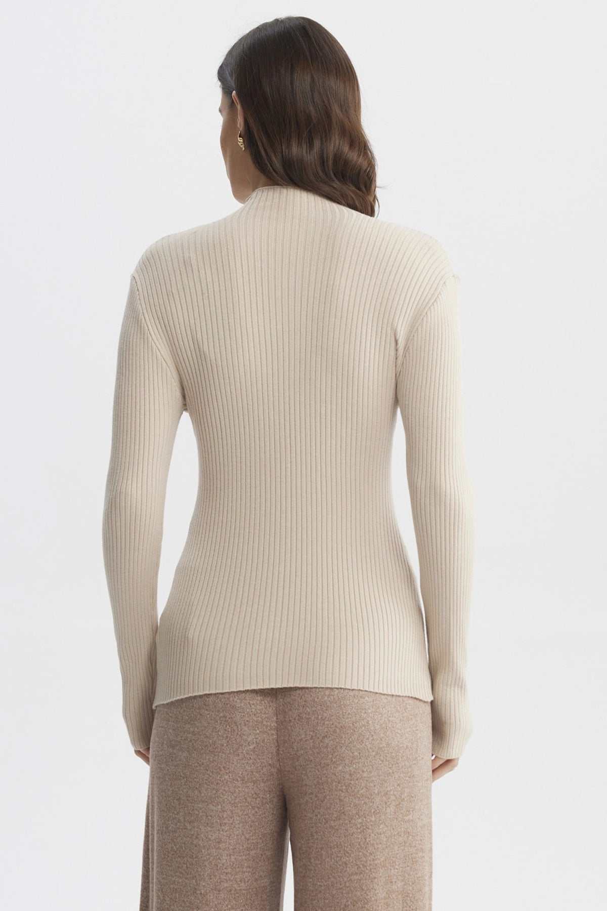 Sweater Mujer Ajustado Arena