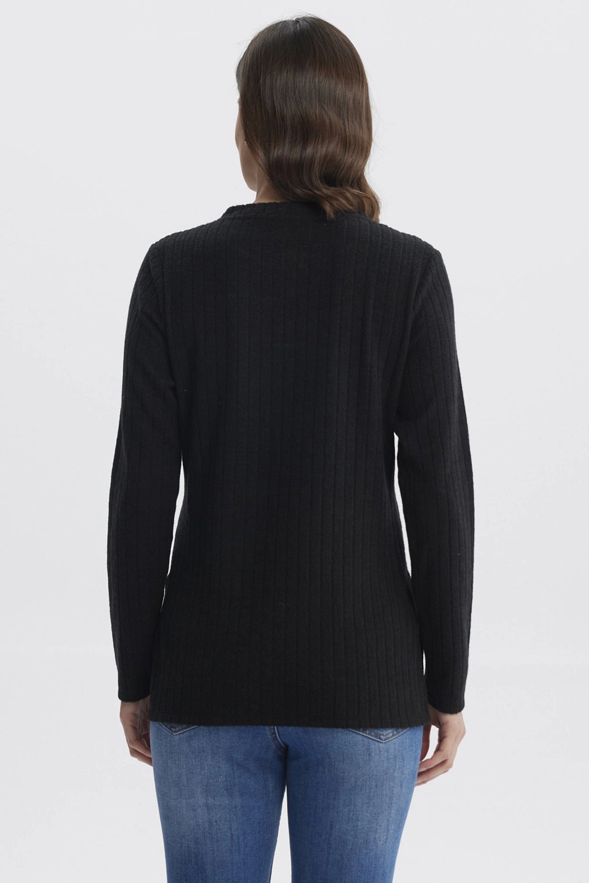 Sweater Mujer Caman Cierre Negro