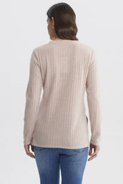 Sweater Mujer Caman Cierre Palo Rosa