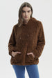 Polar Mujer Con Gorro Cerrado Camel