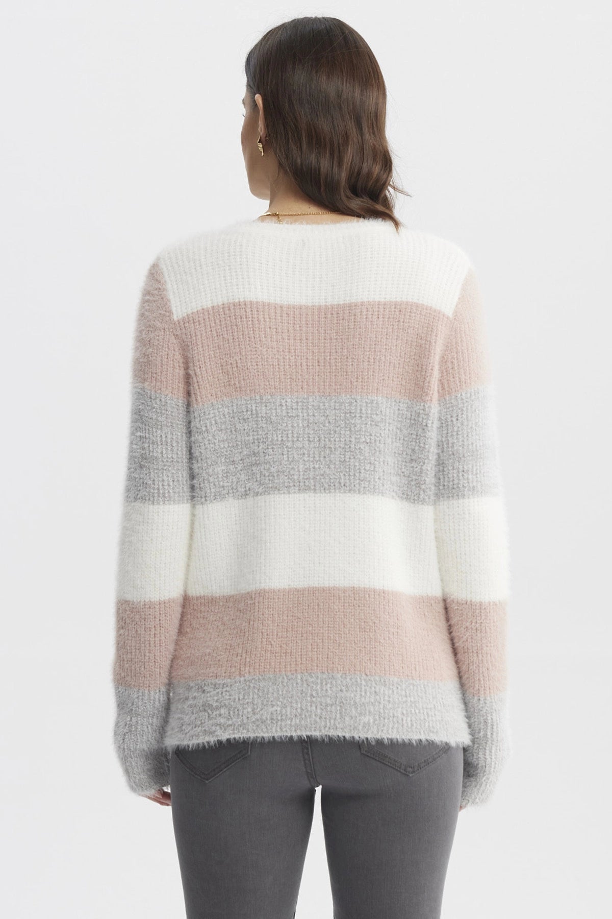 Sweater Mujer Rapport Rayas Crudo
