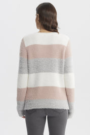 Sweater Mujer Rapport Rayas Crudo
