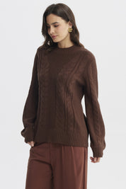 Sweater Mujer Oversize Café
