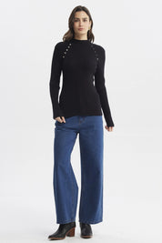 Sweater Mujer Ajustado Negro