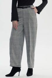 Pantalón Mujer Sastrero Cinturón Crudo