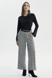 Pantalón Mujer Sastrero Cinturón Crudo