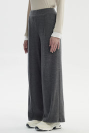 Pantalón Mujer Camman Calce Recto Cortes Gris