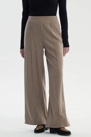 Pantalón Mujer Camman Calce Recto Cortes Taupe