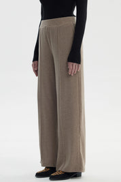 Pantalón Mujer Camman Calce Recto Cortes Taupe