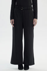 Pantalón Buzo Mujer Cinturón Negro