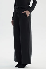 Pantalón Buzo Mujer Cinturón Negro