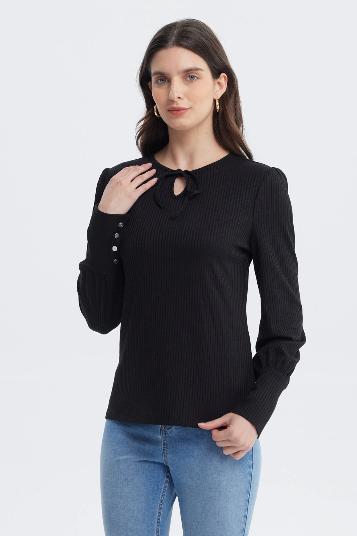 Polera Mujer Slim Negro
