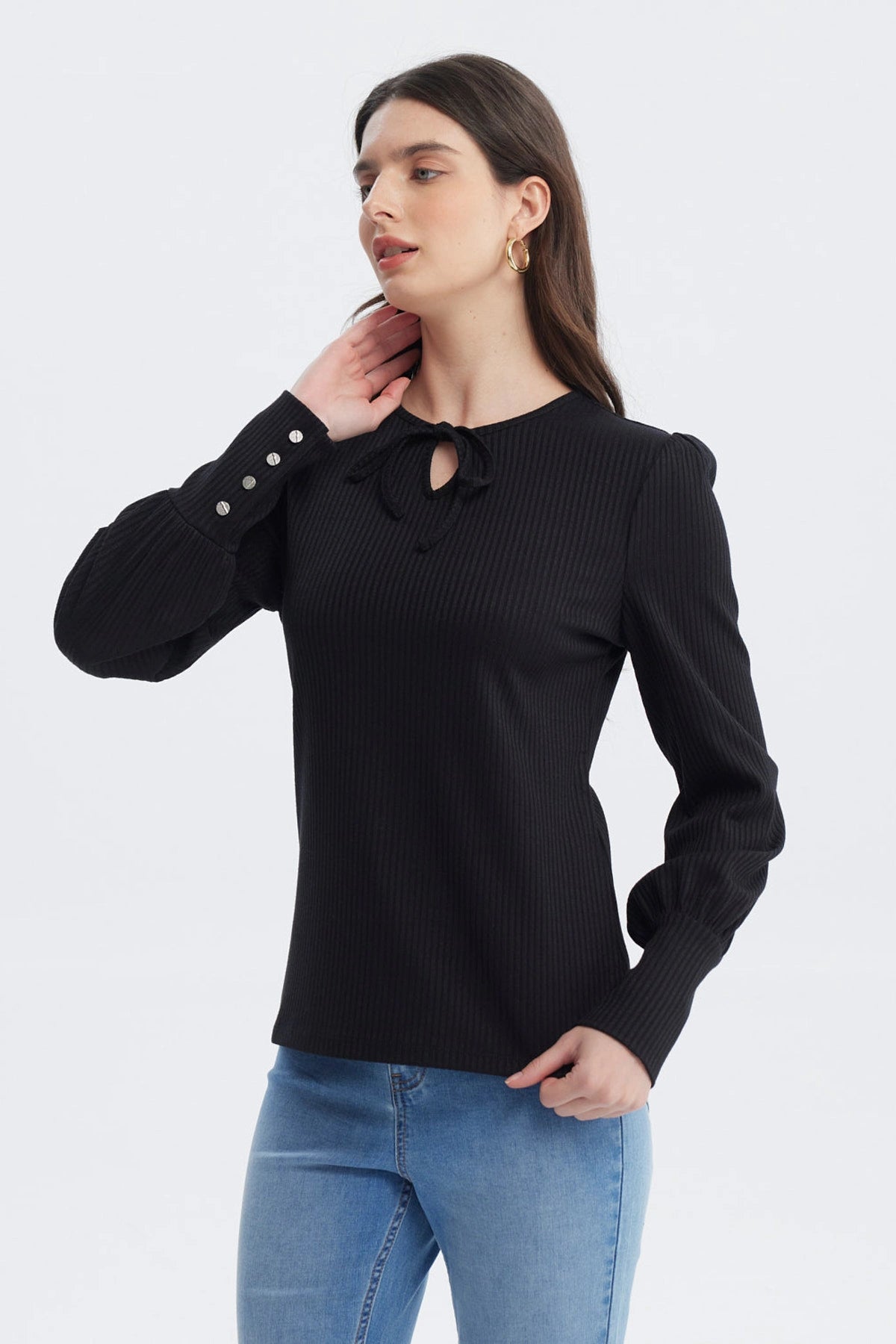 Polera Mujer Slim Negro