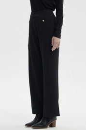 Pantalón Mujer Calce Recto Negro