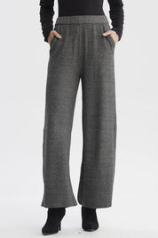 Pantalón Mujer Recto Gris Oscuro