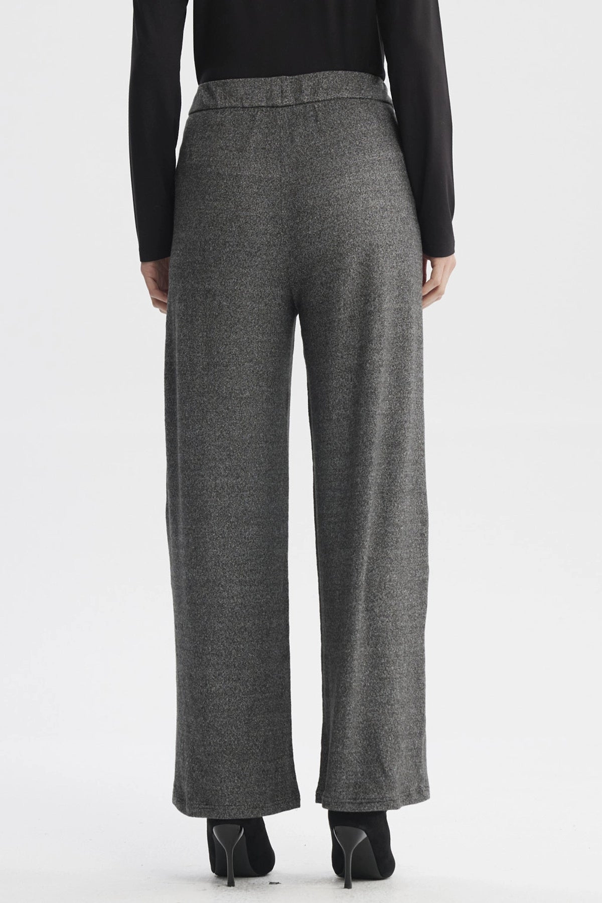 Pantalón Mujer Recto Gris Oscuro