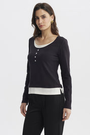 Polera Mujer Slim Negro