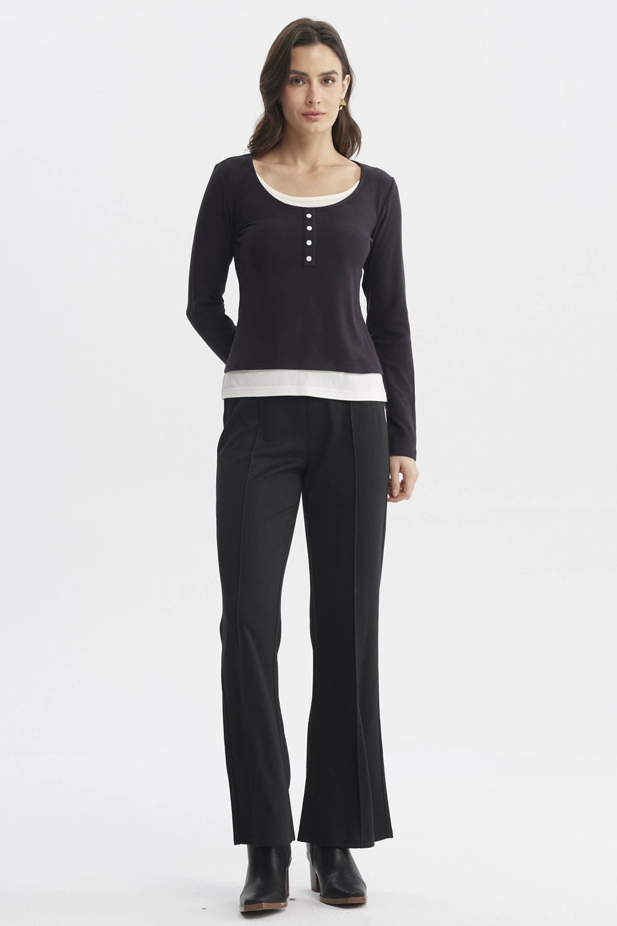 Polera Mujer Slim Negro