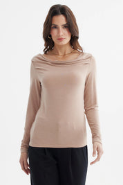 Polera Mujer Slim Beige