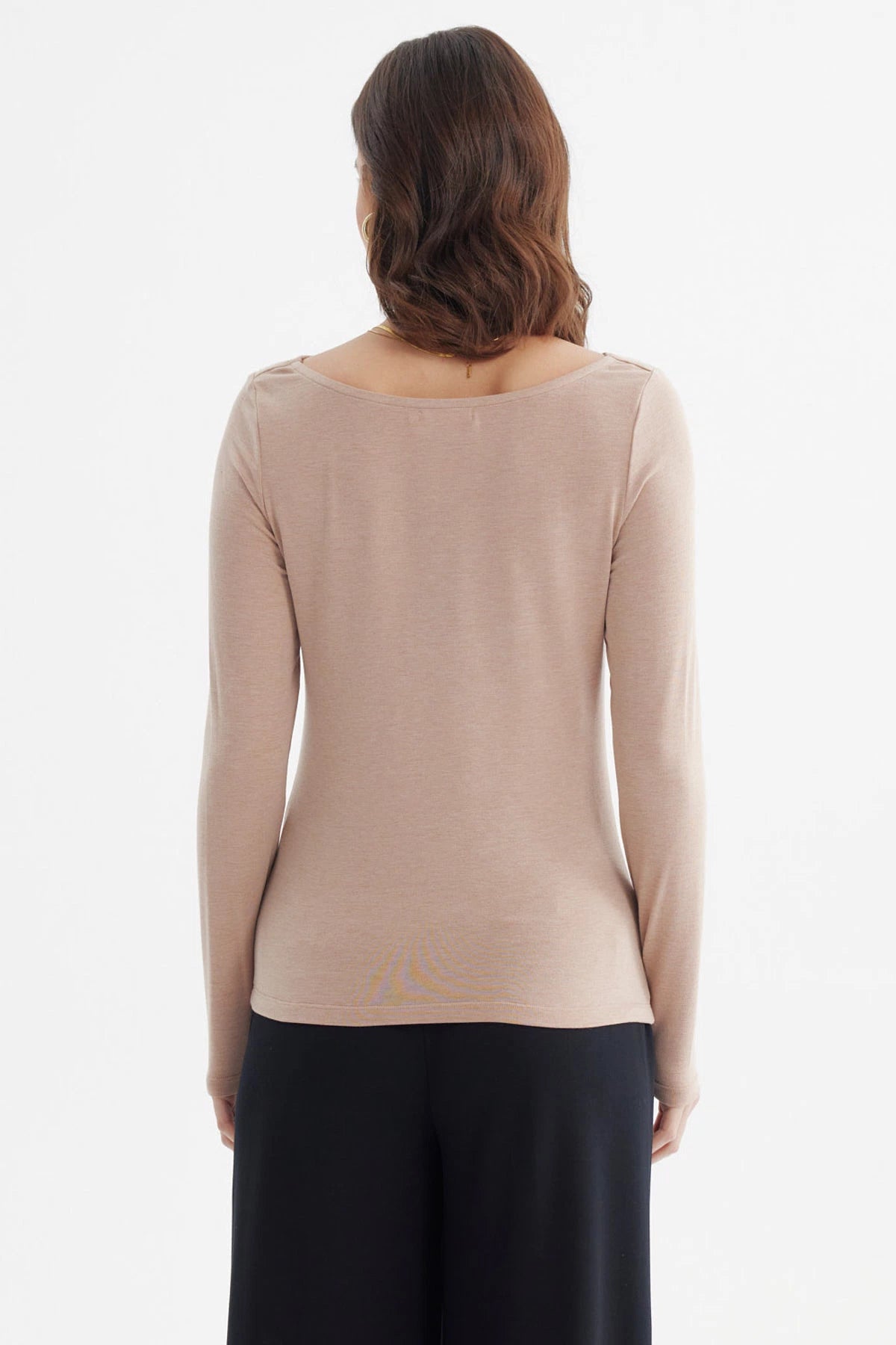 Polera Mujer Slim Beige