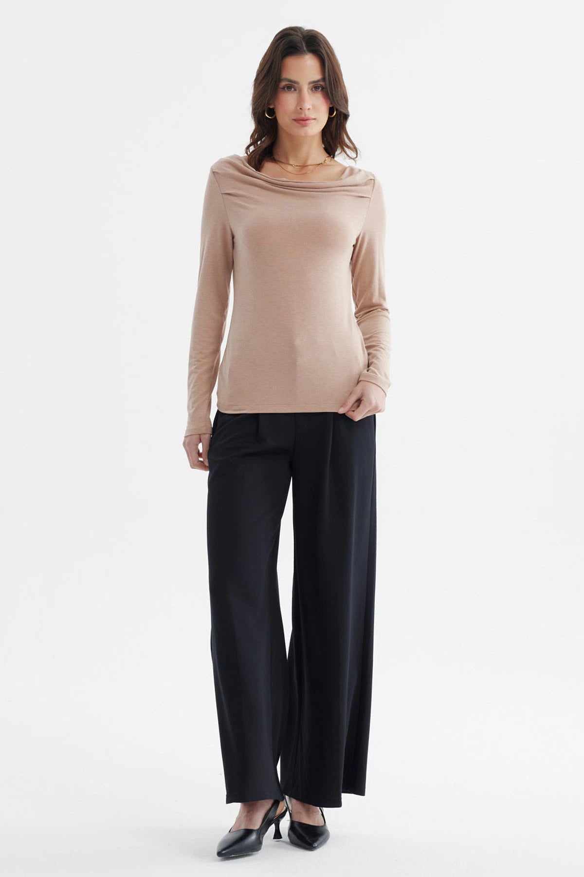 Polera Mujer Slim Beige