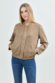 Chaqueta Mujer Classic Cuello Polo Beige