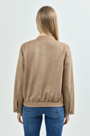 Chaqueta Mujer Classic Cuello Polo Beige