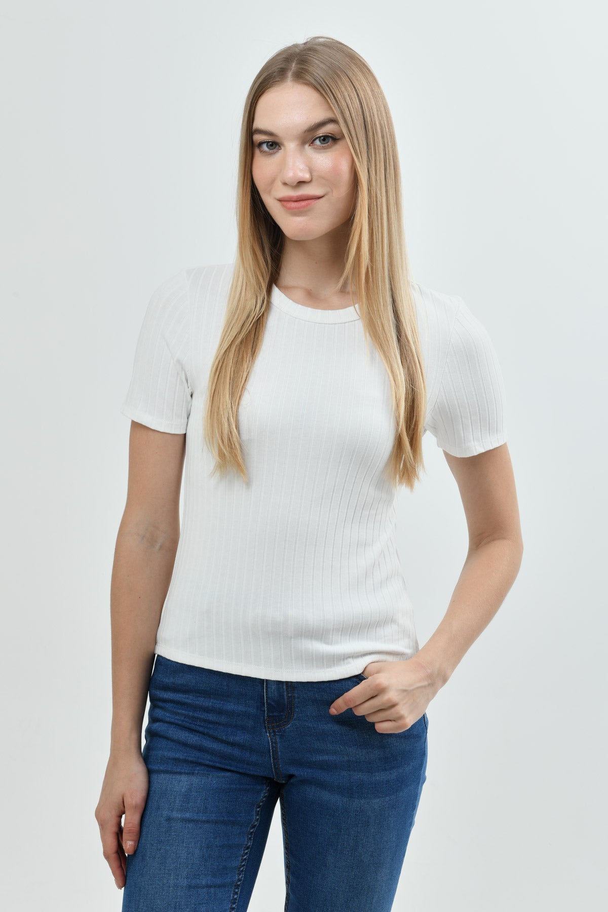 Polera Slim Mujer Crudo