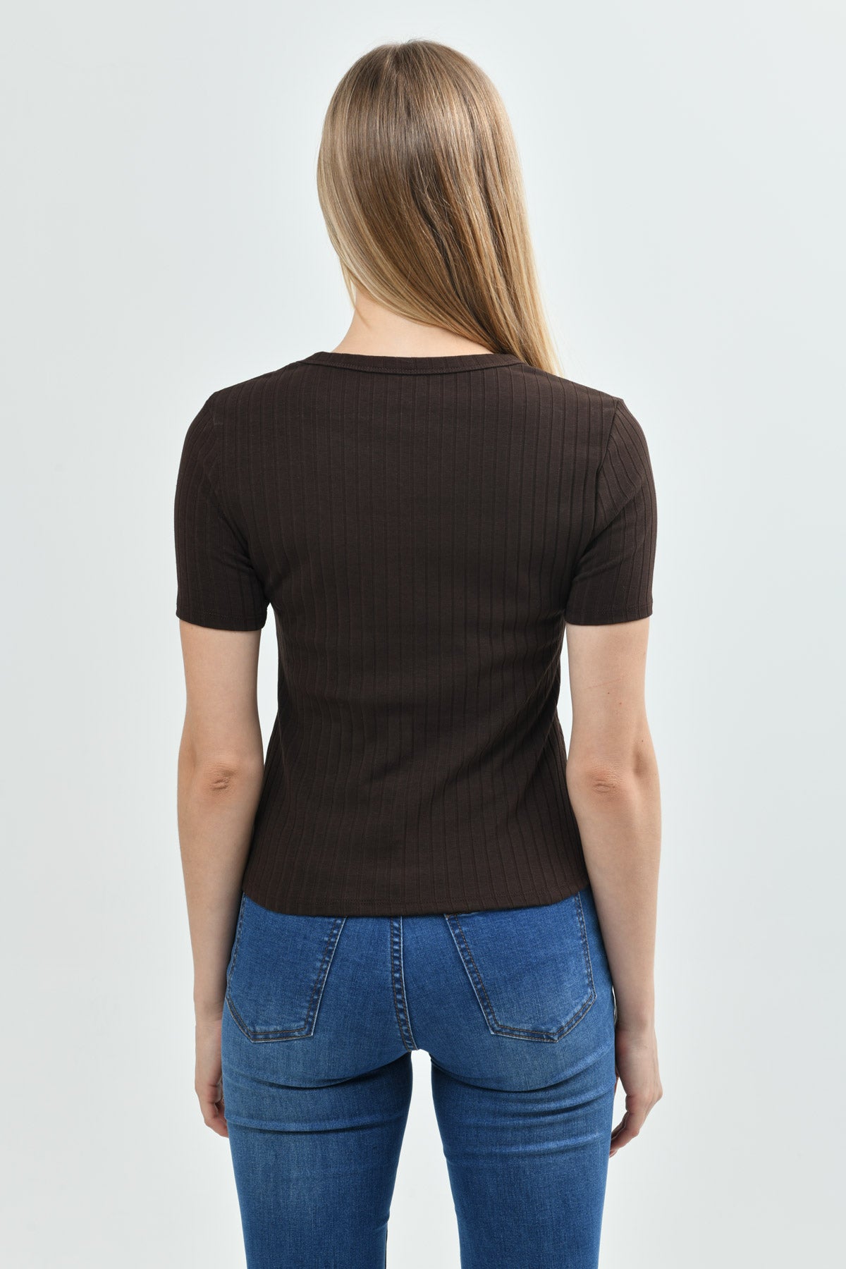 Polera Slim Mujer Chocolate