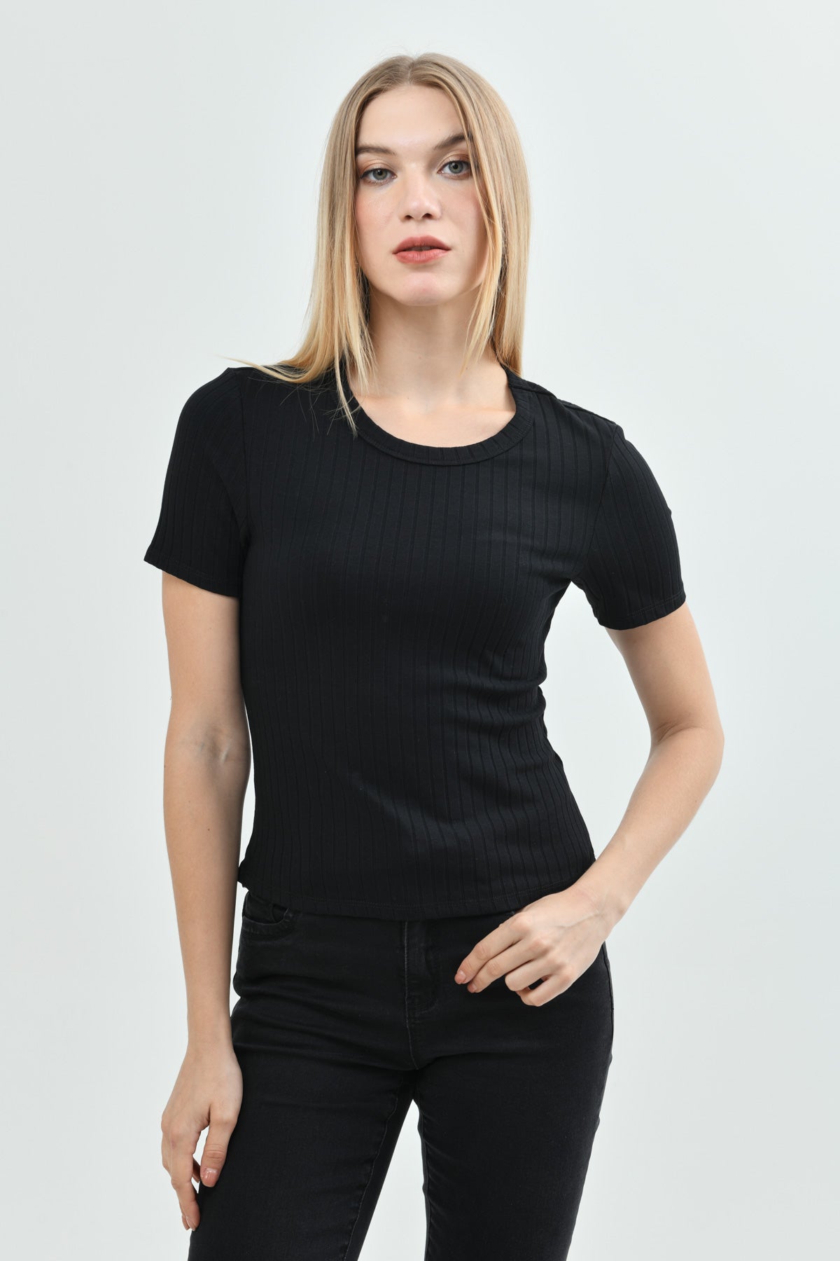 Polera Slim Mujer Negro