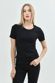 Polera Slim Mujer Negro