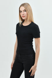 Polera Slim Mujer Negro