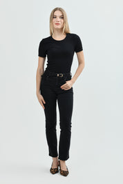 Polera Slim Mujer Negro
