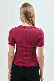 Polera Slim Mujer Fucsia