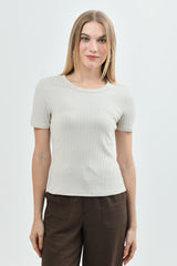 Polera Slim Mujer Arena