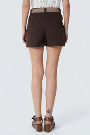 Short Casual Mujer Café Oscuro