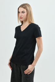 Polera Regular Mujer Negro