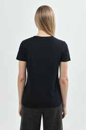 Polera Regular Mujer Negro