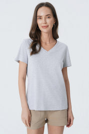 Polera Regular Mujer Gris Melange