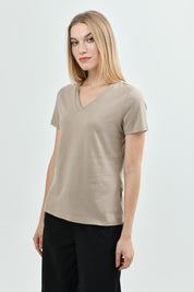 Polera Regular Mujer Beige
