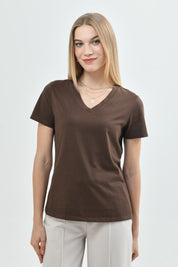 Polera Regular Mujer Café Oscuro