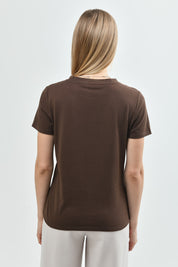 Polera Regular Mujer Café Oscuro