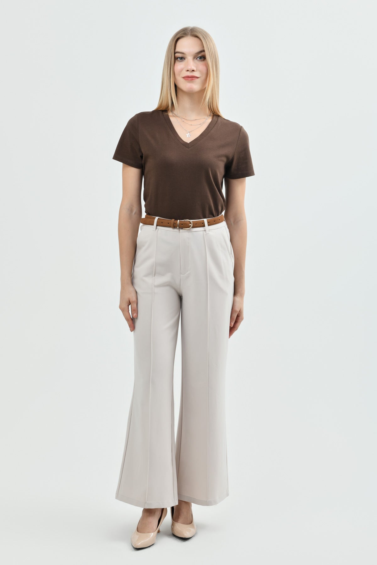 Polera Regular Mujer Café Oscuro