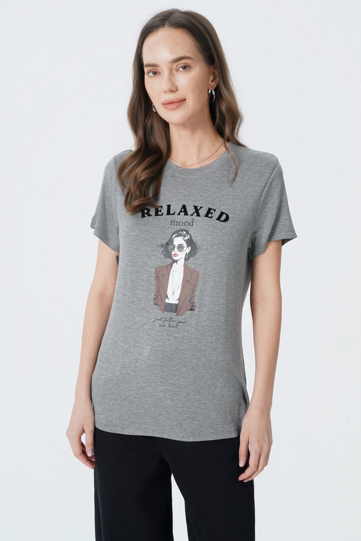 Polera Slim Mujer Gris