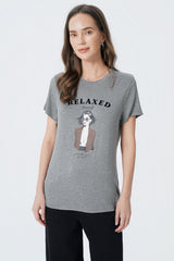 Polera Slim Mujer Gris
