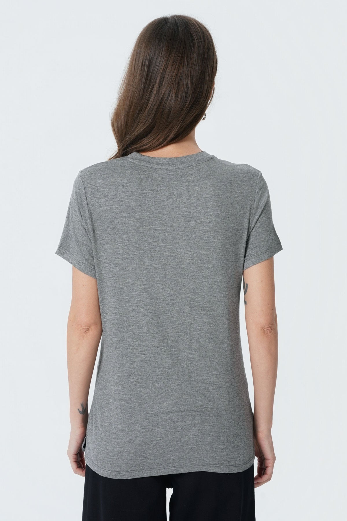 Polera Slim Mujer Gris