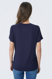 Polera Slim Mujer Azul Oscuro