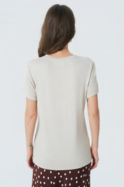Polera Slim Mujer Arena