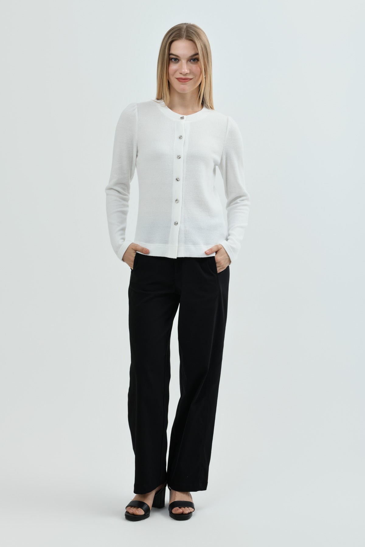 Sweater Mujer Regular Crudo
