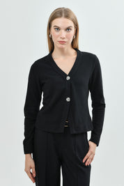 Sweater Regular Mujer Negro